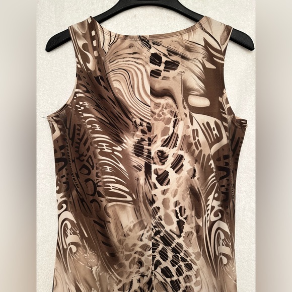 Effortless Style by citiknits brown sleeveless dress size small - Picture 9 of 11
